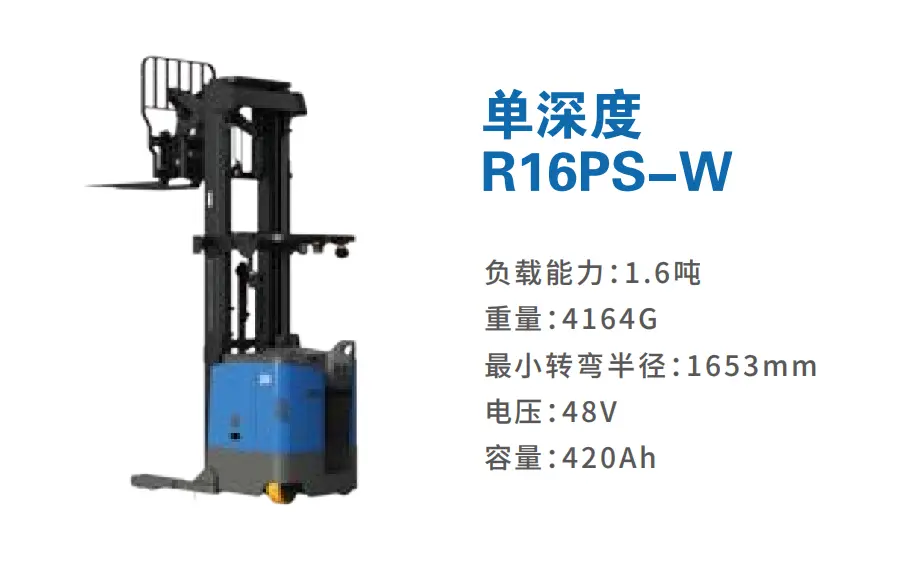رافعة شوكية كهربائية تصل إلى عمق واحد BYD-R16PS-W
